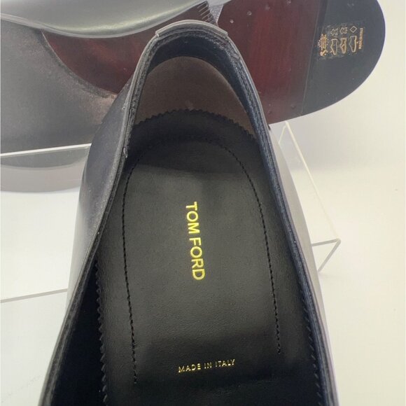 Tom Ford Leather Bos Taurus Men Shoes Formal Dress Shoes Size US12 - Picture 7 of 15